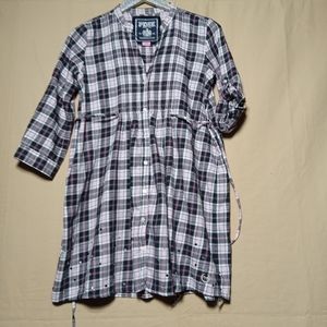 PINK Victoria's Secret women's flannel plaid top size medium